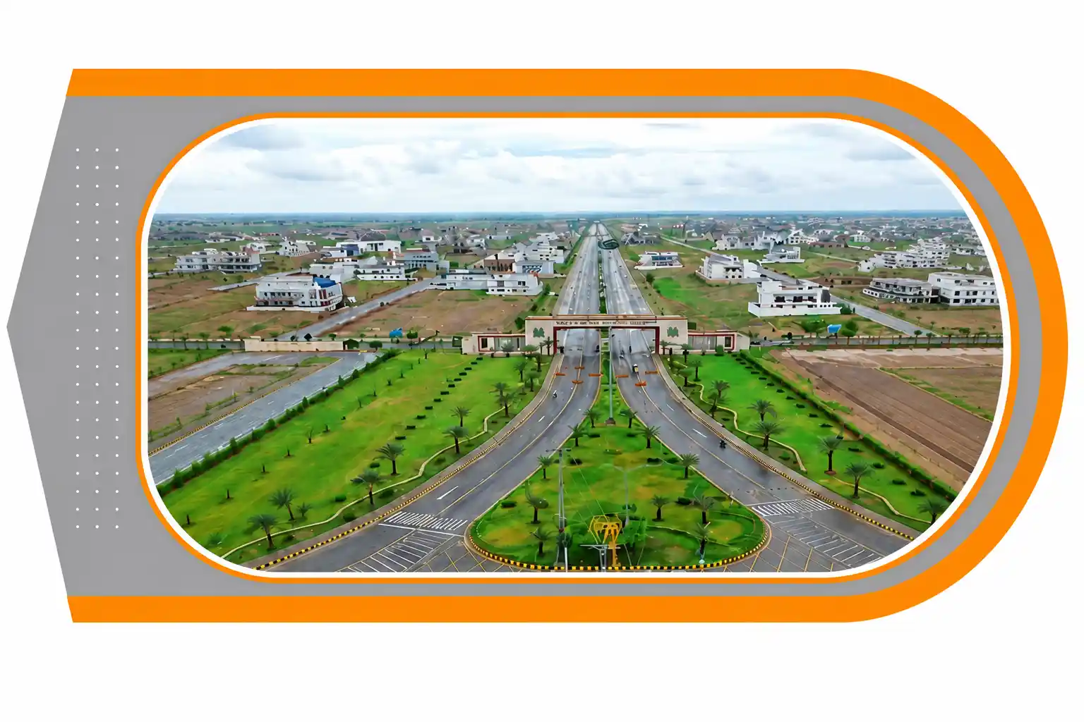 Residential development and roads in DHA Peshawar