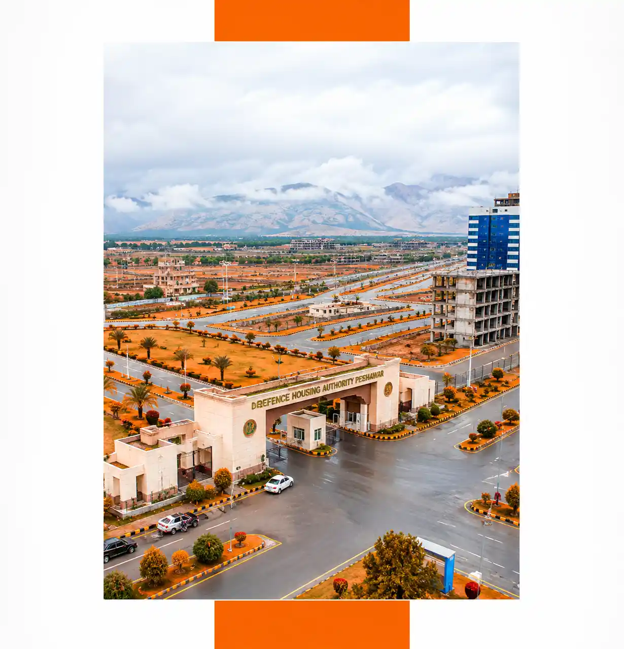 Modern residential area and housing development in DHA Peshawar